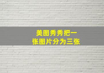 美图秀秀把一张图片分为三张