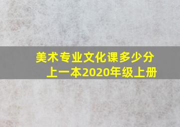 美术专业文化课多少分上一本2020年级上册