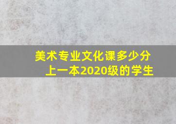 美术专业文化课多少分上一本2020级的学生