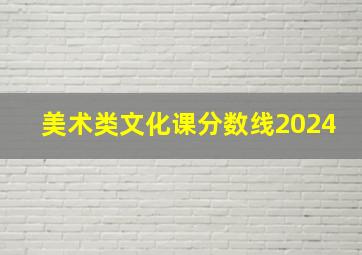 美术类文化课分数线2024