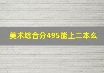 美术综合分495能上二本么