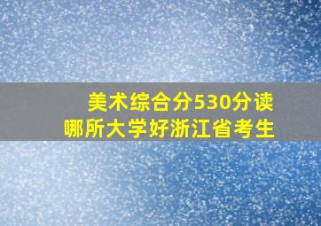 美术综合分530分读哪所大学好浙江省考生