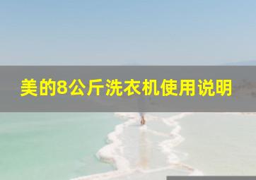 美的8公斤洗衣机使用说明