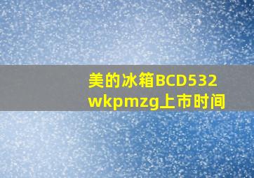 美的冰箱BCD532wkpmzg上市时间