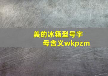 美的冰箱型号字母含义wkpzm