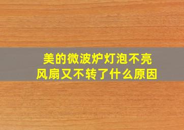 美的微波炉灯泡不亮风扇又不转了什么原因