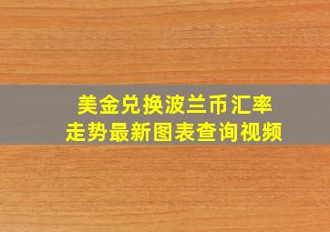 美金兑换波兰币汇率走势最新图表查询视频