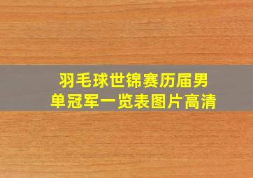 羽毛球世锦赛历届男单冠军一览表图片高清