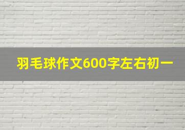 羽毛球作文600字左右初一