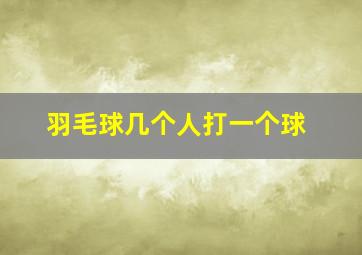 羽毛球几个人打一个球