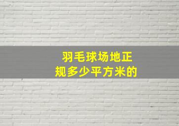 羽毛球场地正规多少平方米的