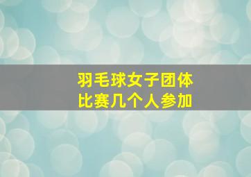 羽毛球女子团体比赛几个人参加