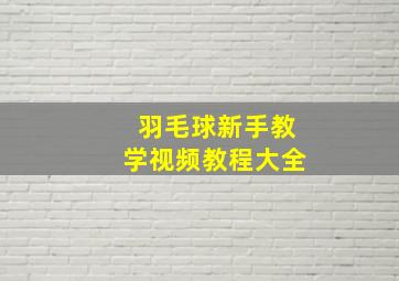 羽毛球新手教学视频教程大全