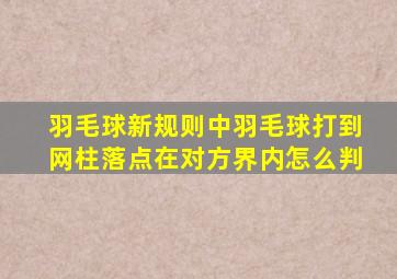 羽毛球新规则中羽毛球打到网柱落点在对方界内怎么判