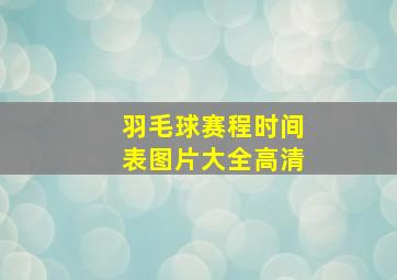 羽毛球赛程时间表图片大全高清