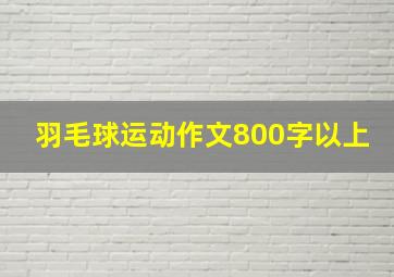 羽毛球运动作文800字以上