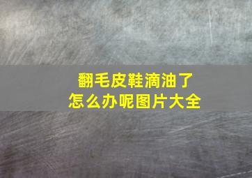 翻毛皮鞋滴油了怎么办呢图片大全