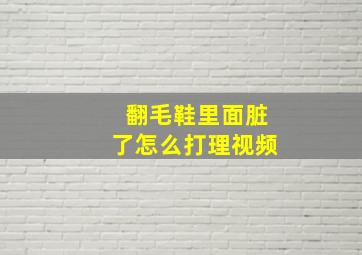 翻毛鞋里面脏了怎么打理视频