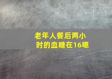 老年人餐后两小时的血糖在16嗯