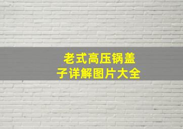 老式高压锅盖子详解图片大全