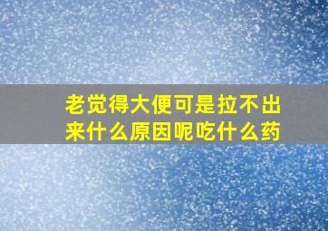 老觉得大便可是拉不出来什么原因呢吃什么药