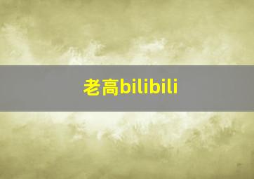 老高bilibili