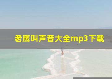 老鹰叫声音大全mp3下载