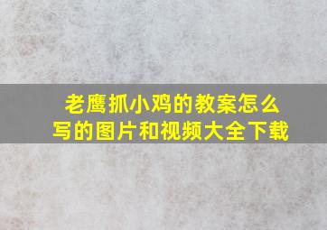 老鹰抓小鸡的教案怎么写的图片和视频大全下载