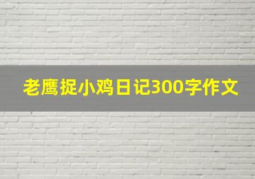 老鹰捉小鸡日记300字作文