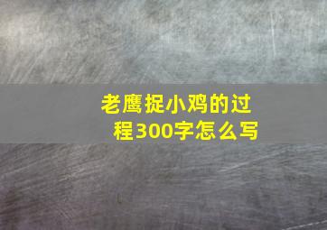 老鹰捉小鸡的过程300字怎么写