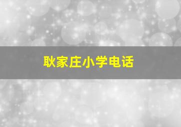 耿家庄小学电话