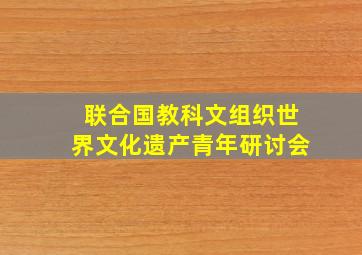 联合国教科文组织世界文化遗产青年研讨会