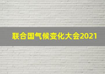 联合国气候变化大会2021