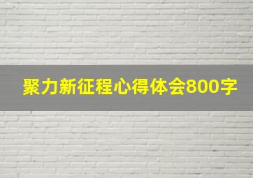 聚力新征程心得体会800字