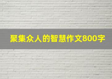 聚集众人的智慧作文800字