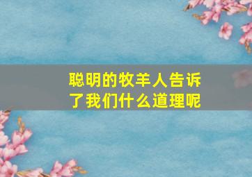 聪明的牧羊人告诉了我们什么道理呢