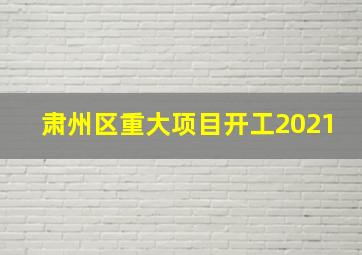 肃州区重大项目开工2021