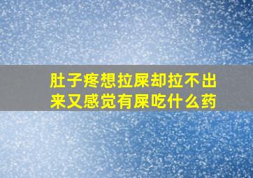 肚子疼想拉屎却拉不出来又感觉有屎吃什么药