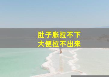 肚子胀拉不下大便拉不出来