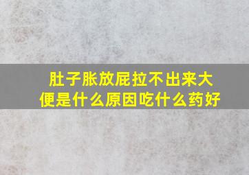 肚子胀放屁拉不出来大便是什么原因吃什么药好