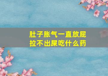 肚子胀气一直放屁拉不出屎吃什么药