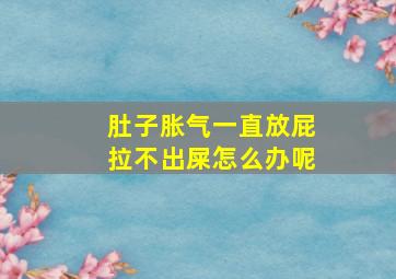 肚子胀气一直放屁拉不出屎怎么办呢