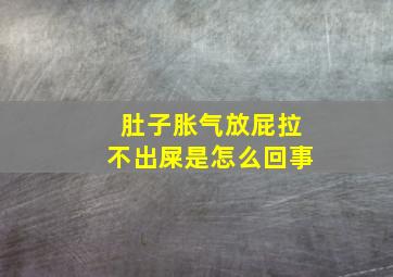 肚子胀气放屁拉不出屎是怎么回事