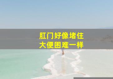 肛门好像堵住大便困难一样