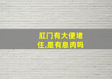 肛门有大便堵住,是有息肉吗