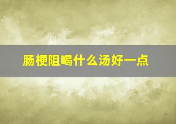 肠梗阻喝什么汤好一点