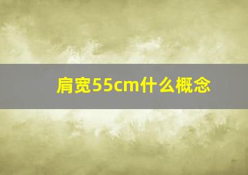 肩宽55cm什么概念