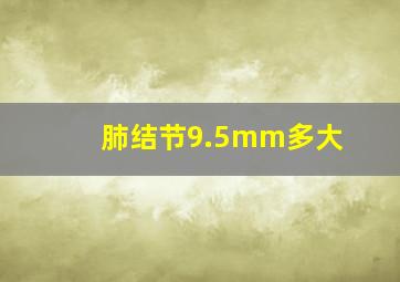 肺结节9.5mm多大