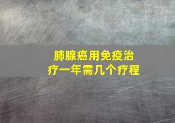 肺腺癌用免疫治疗一年需几个疗程