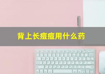 背上长痘痘用什么药